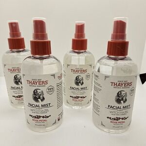 Thayers Rose Petal Witch Hazel Facial Mist 8oz Alcohol-Free Lot of 4 New